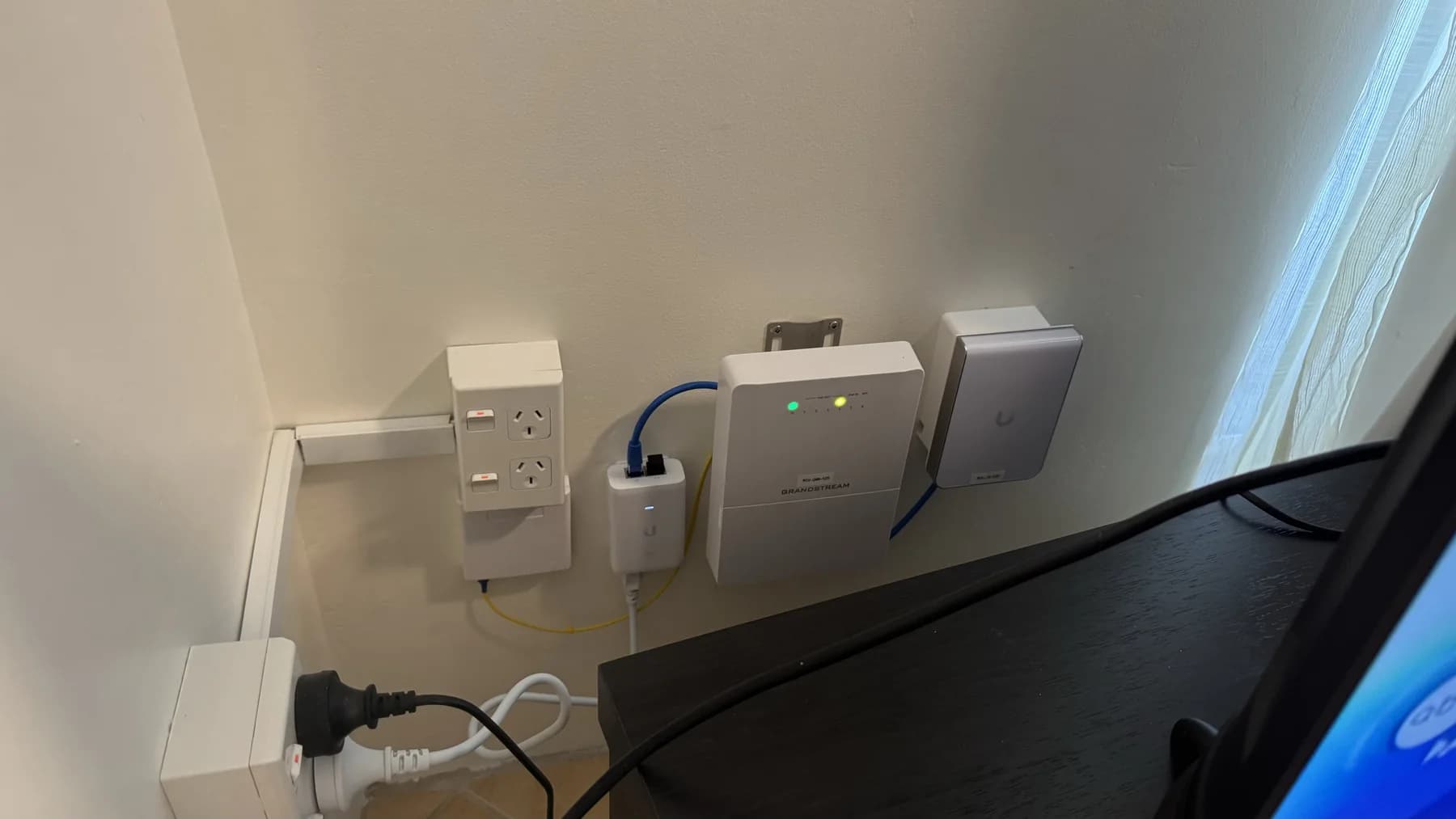 Room-side network equipment at a Moana Sands property